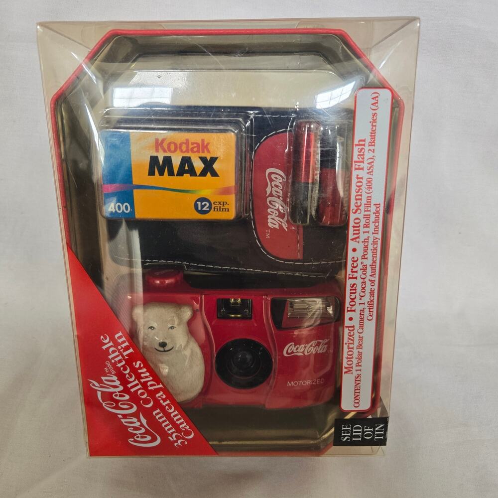 Vintage Coca-Cola 35mm Collectible Camera plus Tin **READ**